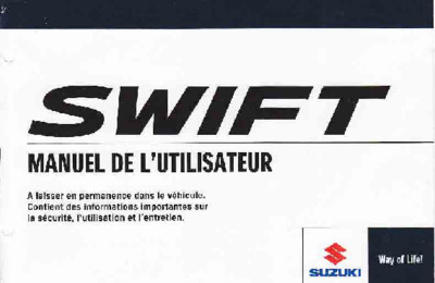 Couverture Notice Suzuki Swift
