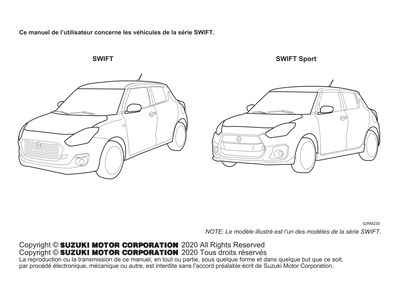 Couverture Notice Suzuki Swift
