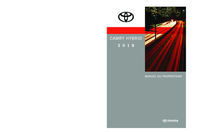 Couverture Notice Toyota Camry