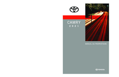 Couverture Notice Toyota Camry