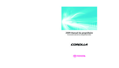 Couverture Notice Toyota Corolla