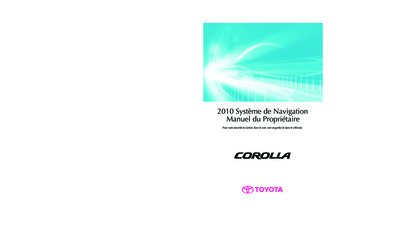 Couverture Notice Toyota Corolla