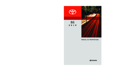 Couverture Notice Toyota GT86