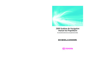 Couverture Notice Toyota Highlander