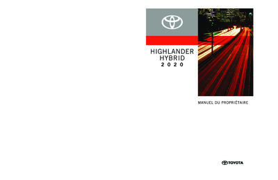 Couverture Notice Toyota Highlander