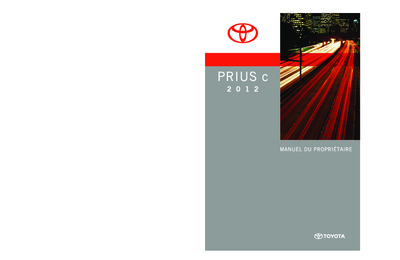 Couverture Notice Toyota Prius +