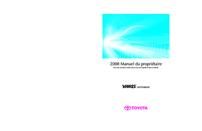 Couverture Notice Toyota Yaris