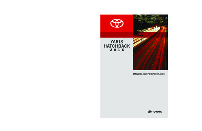 Couverture Notice Toyota Yaris