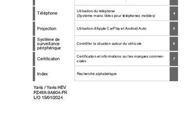 Couverture Notice Toyota Yaris