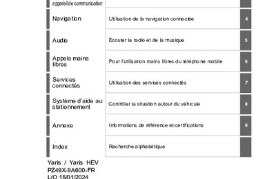 Couverture Notice Toyota Yaris