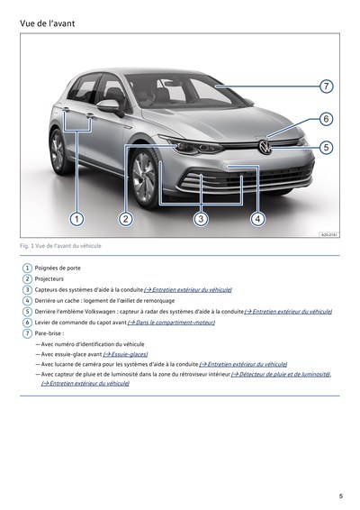 Couverture Notice Volkswagen Golf