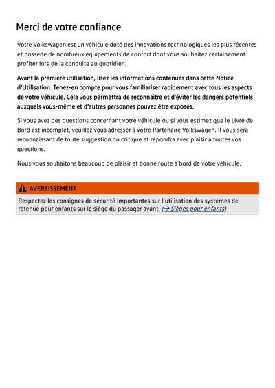 Couverture Notice Volkswagen Golf