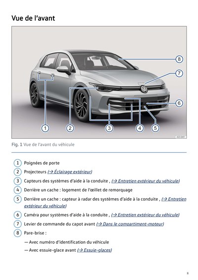 Couverture Notice Volkswagen Golf