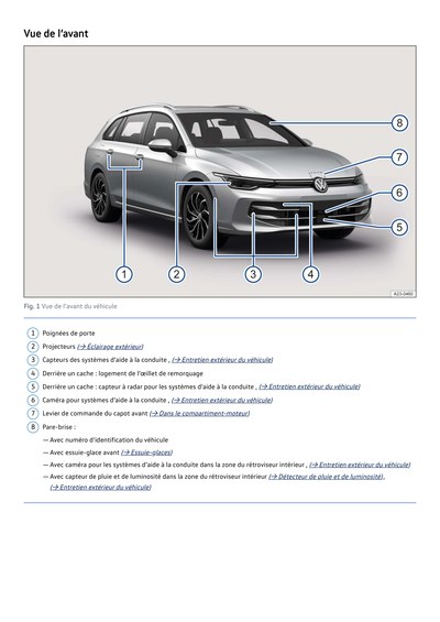 Couverture Notice Volkswagen Golf