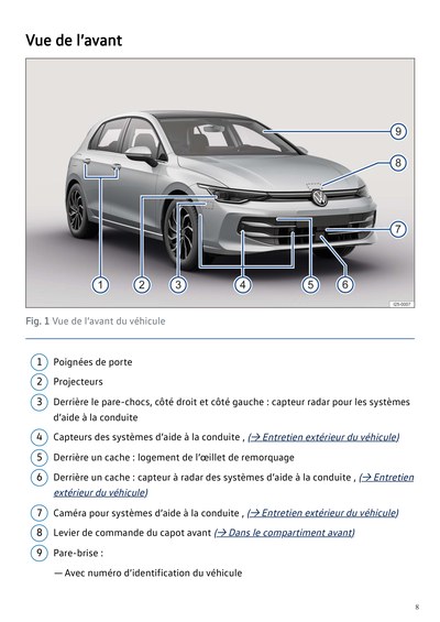 Couverture Notice Volkswagen Golf