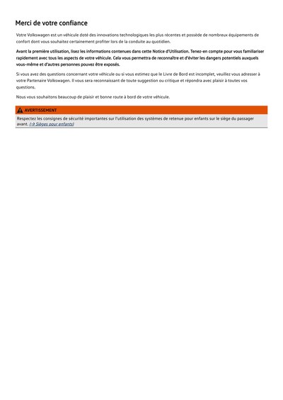 Couverture Notice Volkswagen Passat