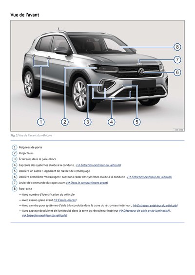 Couverture Notice Volkswagen T-Cross