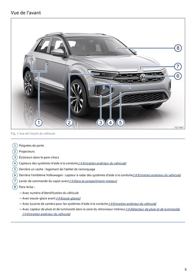 Couverture Notice Volkswagen T-Roc