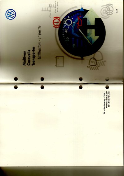 Couverture Notice Volkswagen Transporter