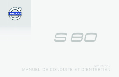 Couverture Notice Volvo S80