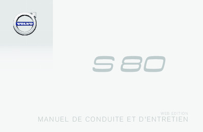 Couverture Notice Volvo S80