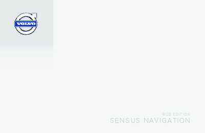 Couverture Notice Volvo Sensus (système multimédia)