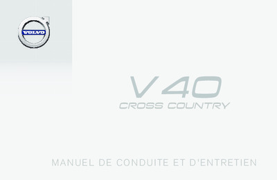 Couverture Notice Volvo V40