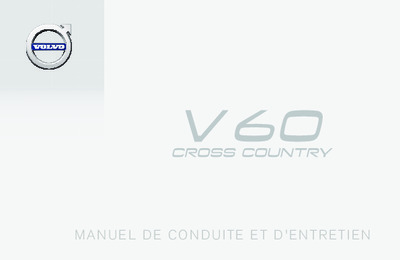 Couverture Notice Volvo V60